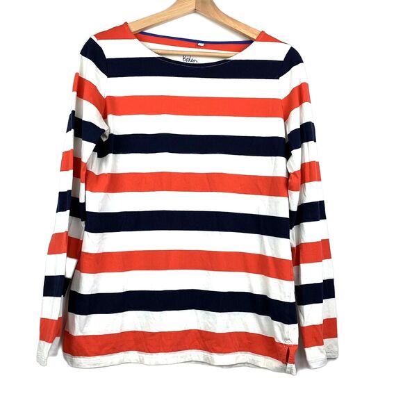 Boden Stripes Ahead of The Rest Color Block Top Size 8 Super Soft stretchy - Picture 1 of 9